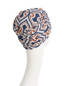 Lotus Turban I Endless Shapes of Blue I Christine Headwear