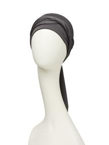B.B. Beatrice Turban w/Ribbons I Steel Grey I Christine Headwear