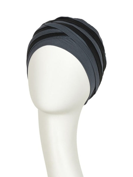HocShantiTurban I Blue/Black I Christine Headwear